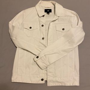 White jeans jacket